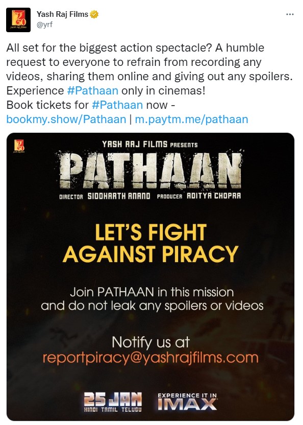 Pathaan Leaked Online रिलीज से कुछ घंटे पहले ही लीक हुई शाह रुख खान की